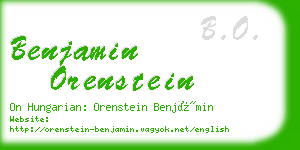 benjamin orenstein business card